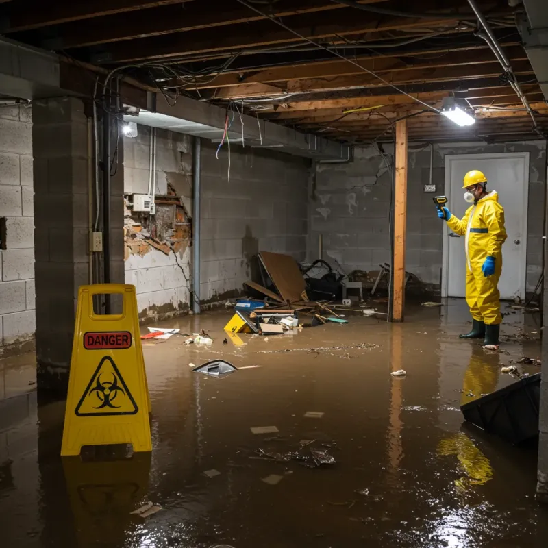 Flooded Basement Electrical Hazard in Boone, NC Property