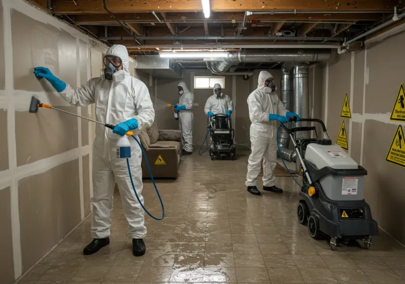 Basement Moisture Removal and Structural Drying process in Boone, NC